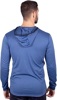 メンズウェア new balance TEXTURED PULLOVER TAPERED New Balance Men's Tenacity Hooded Quarter Zip 22, Marine Blue, X